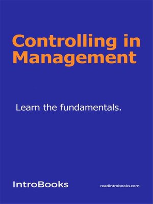 cover image of Controlling in Management